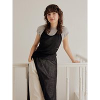 Layered Knit Dress Set [Black]
