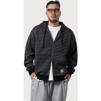 Vlad Stripe Heart Label Zip-Up Hoodie [Navy]