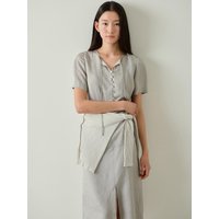 Button Layered Maxi Dress [Greyish Green]
