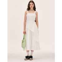 Wrap Skirt Set Shirring Long Dress [WH]