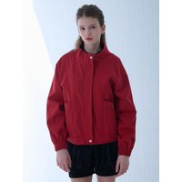 COTTON BOMBER JUMPER JACKET [RED]