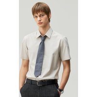 Easy Care Stretch Melange Short Sleeve Semi Fit Dress Shirt [colors]