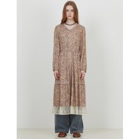 Lace Mix Pattern Full-Open Maxi Dress TMOPW