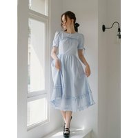 Cest Back Heart Dress [Sky Blue]