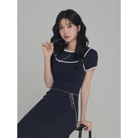 TWEE Bivel Color Block shirt Maxi Dress Set