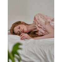 Ibelda Short-Sleeve s cotton Dress [Pink]