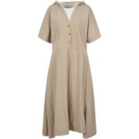 shirt Layered Hooded Short-sleeve One-piece Dress DWMO