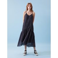 Metal Dot Bustier Midi Dress