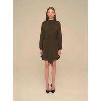 Tie Scarf Dress [Brown]