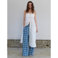 String Cargo Zip-up One-piece Maxi Dress [Off White]