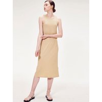 RIBBED COTTON MODAL BLEND DRESS [HERB GREEN]