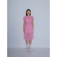 DOT MIDI DRESS [PINK]