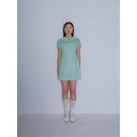 DOT MINI DRESS [GREEN]
