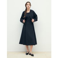 JJ JIGOTT Back Banding Flare Midi Dress Jumper Set GRAOP