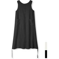 Drawstring Sleeveless Midi Dress