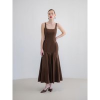 Dividing Line Dress [BROWN BROWN]