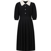 Color Block Collar Pleated Dress BIOAF