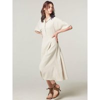 Ruffle Sleeve Long Dress [Grey]
