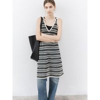 TG Crochet V-neck Sleeveless Mini Dress