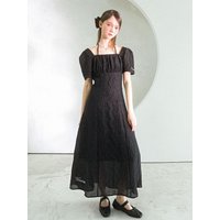 Angel Wedding Long Onepiece Dress [Black]