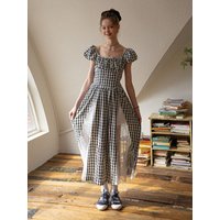 DD Check Lace Hem Dress [color]