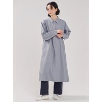 Shirt Dress Oxford Maxi [Navy] SNV