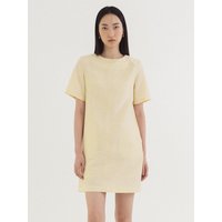 Washed Mini Short-Sleeve Dress SIA [Yellow]