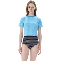Full Time High-Waist Bubble Stripe Bikini Bottom