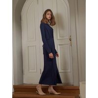 Wrap Dress Tops [Deep Blue]