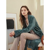 Velvet Robe Dress [Deep Green]