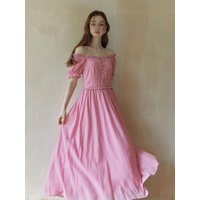 Bow Two-way Dress [Pink]