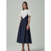 V Jersey Flare Dress