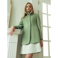 Wool Half Coat [GREEN]