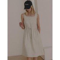 Square-lace Strap Dress KNSSOP [Light Green]