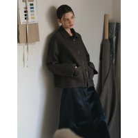 Handmade Half Coat Hound-Tooth Check