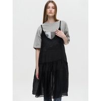 Layered Slip Maxi Dress [Black]