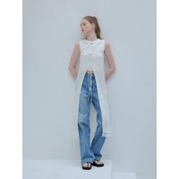 Linen Reversible Layered Dress [Ivory]