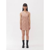 Faux-leather Mini Dress [Pink]