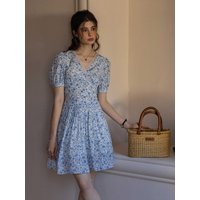 DA French Pleated Short Mini Dress