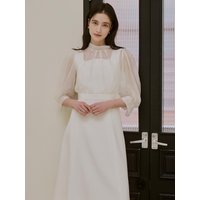 Sarah Sheer Blouse Layered Midi Dress [color]