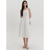 Jane Seersucker Stripe Dress [White]