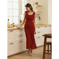 DD Ruffle Dot Dress [Red]