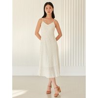 Floral Pattern Bustier Midi Dress VKOAD