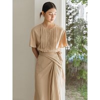 BLOE WRAP DRESS [BEIGE]