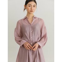Collar Long Dress [Light Purple]