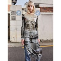 CASA DELLA ROSINA LONG MESH DRESS