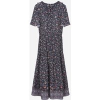 Floral V-neck Border Mix Dress TMOPW
