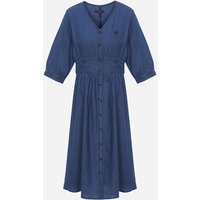 V-neck Full Open Denim Dress TMOPW