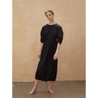 Dress Blouson Curved Sleeve Black