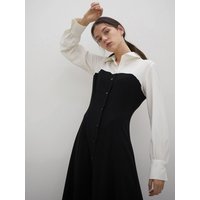 T LAYERED SHIRT LONG DRESS